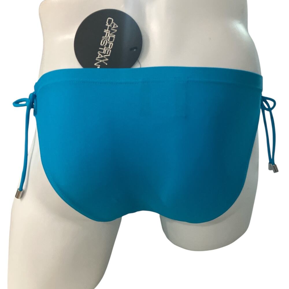 Andrew Christian Side Lace Bikini Turquoise Medium - Picture 10 of 15